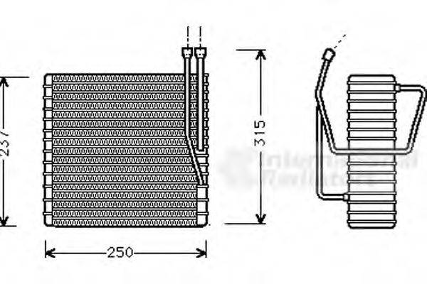 VAN WEZEL 2100V009 Випарник, кондиціонер