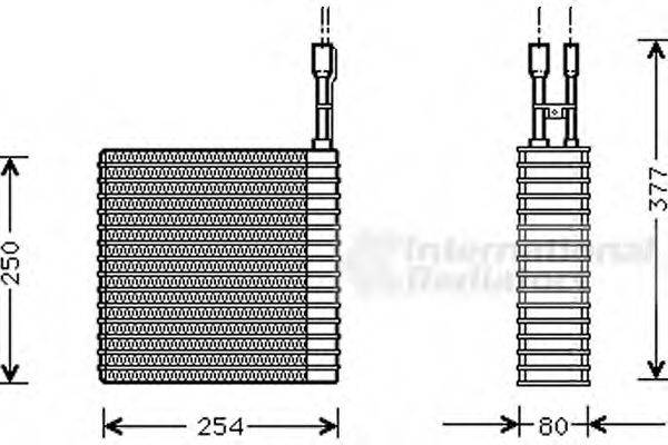 VAN WEZEL 2100V030 Випарник, кондиціонер