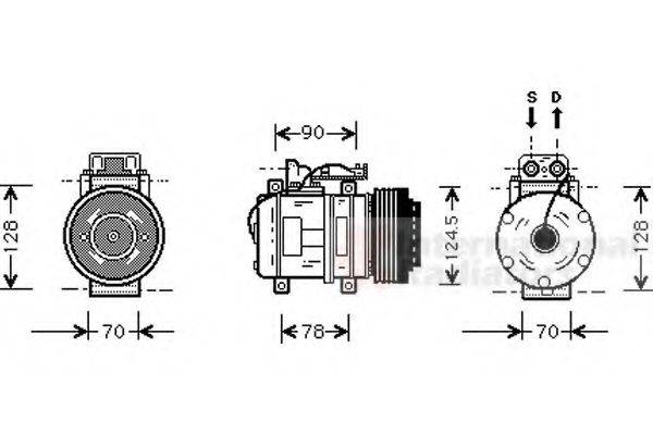 VAN WEZEL 3000K052 Компресор, кондиціонер