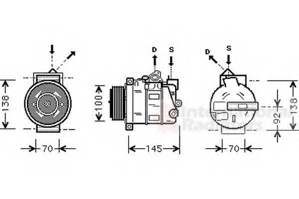 VAN WEZEL 3000K344 Компресор, кондиціонер