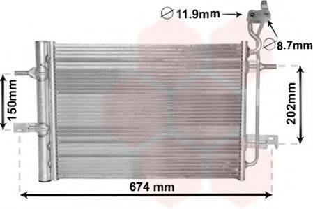 VAN WEZEL 37005620 Конденсатор, кондиціонер