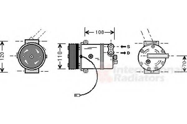 VAN WEZEL 3700K287 Компресор, кондиціонер