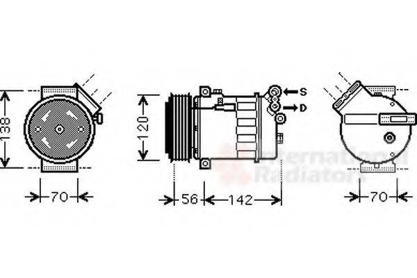 VAN WEZEL 3700K313 Компресор, кондиціонер