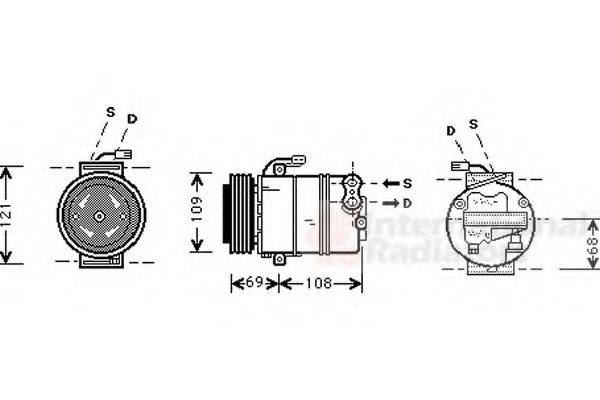 VAN WEZEL 3700K317 Компресор, кондиціонер