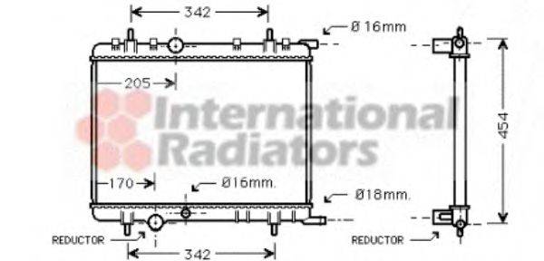 VAN WEZEL 40002238 Радіатор, охолодження двигуна