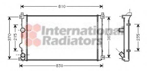 VAN WEZEL 43002322 Радіатор, охолодження двигуна