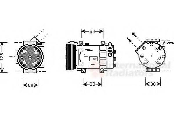 VAN WEZEL 4300K255 Компресор, кондиціонер