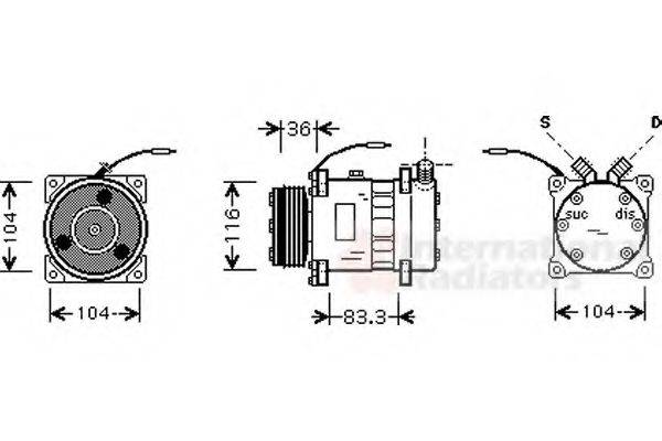 VAN WEZEL 4300K318 Компресор, кондиціонер