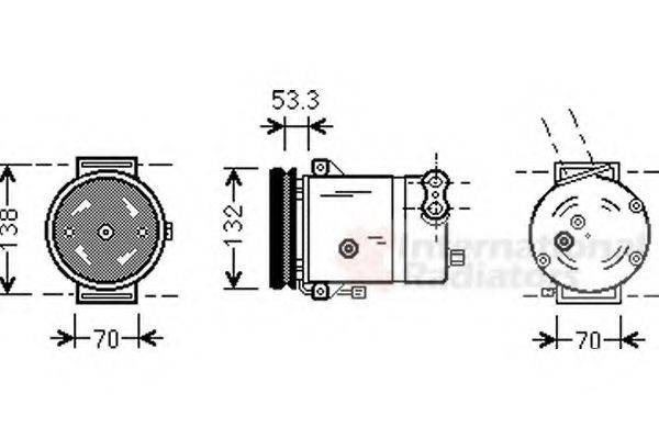 VAN WEZEL 8100K018 Компресор, кондиціонер