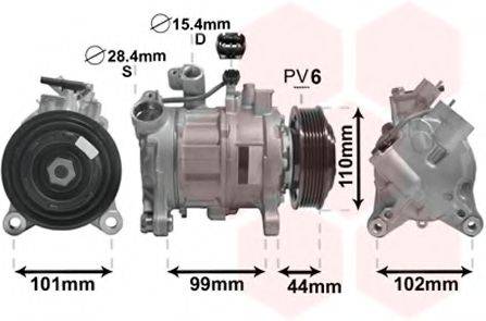 VAN WEZEL 0600K498 Компресор, кондиціонер