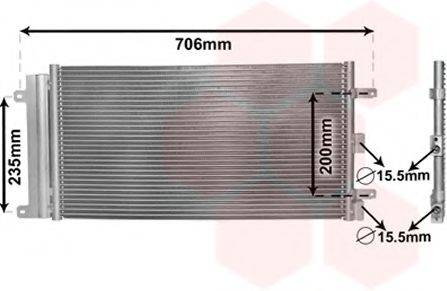 VAN WEZEL 17005342 Конденсатор, кондиціонер