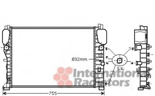 VAN WEZEL 30002440 Радіатор, охолодження двигуна