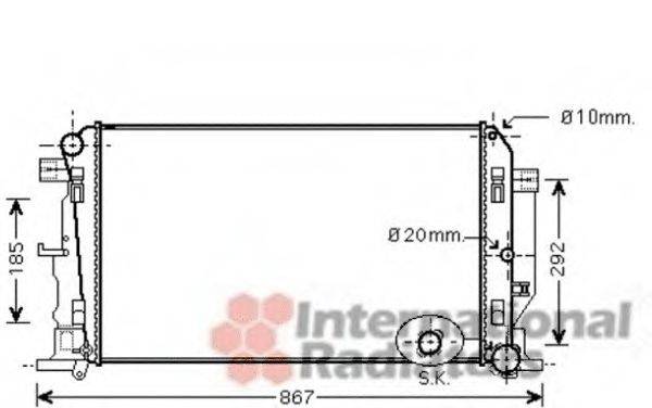 VAN WEZEL 30002446 Радіатор, охолодження двигуна