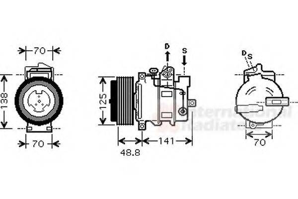 VAN WEZEL 3000K426 Компресор, кондиціонер