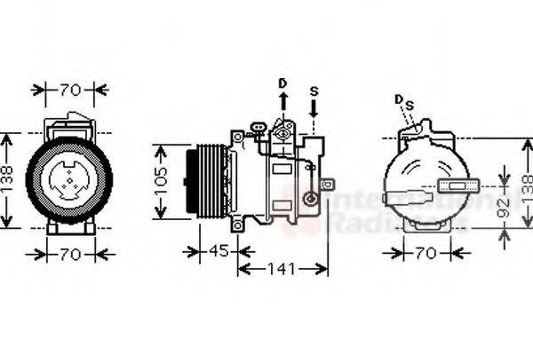 VAN WEZEL 3000K429 Компресор, кондиціонер