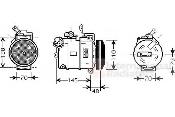 VAN WEZEL 3700K459 Компресор, кондиціонер