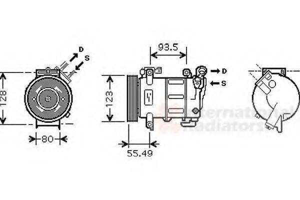 VAN WEZEL 4000K316 Компресор, кондиціонер