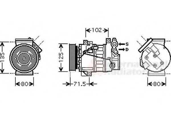 VAN WEZEL 4300K393 Компресор, кондиціонер