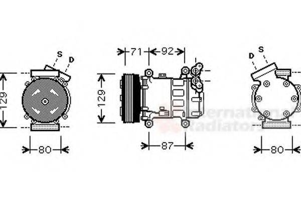 VAN WEZEL 4300K401 Компресор, кондиціонер