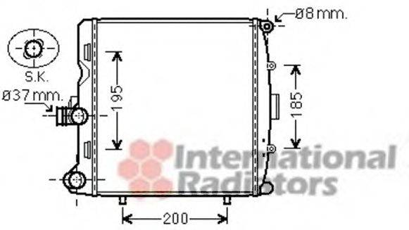 VAN WEZEL 74002055 Радіатор, охолодження двигуна