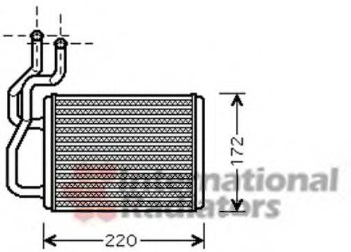 VAN WEZEL 83006118 Теплообмінник, опалення салону