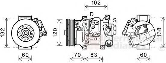 VAN WEZEL 5300K627 Компресор, кондиціонер