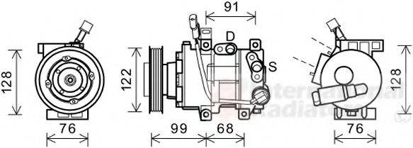 VAN WEZEL 8200K296 Компресор, кондиціонер