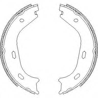 WOKING Z405801 Комплект гальмівних колодок, стоянкова гальмівна система