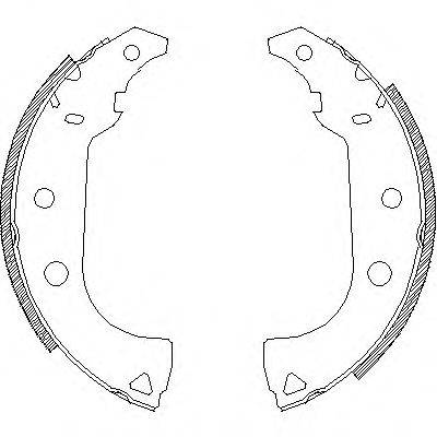 WOKING Z417600 Комплект гальмівних колодок