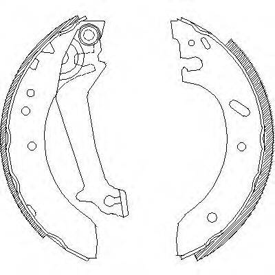 WOKING Z467001 Комплект гальмівних колодок