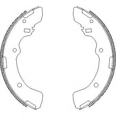 WOKING Z437900 Комплект гальмівних колодок
