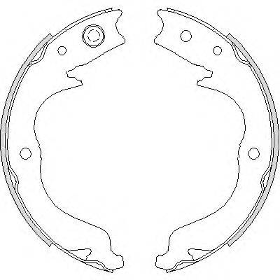 WOKING Z474800 Комплект гальмівних колодок, стоянкова гальмівна система