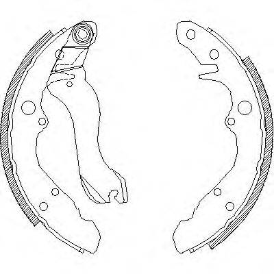 WOKING Z460700 Комплект гальмівних колодок