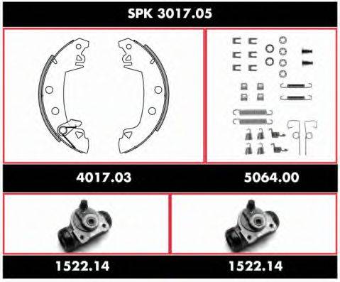 WOKING SPK301705 Комплект гальм, барабанний гальмівний механізм