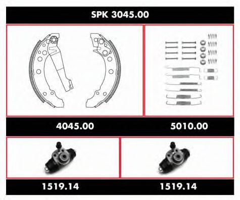 WOKING SPK304500 Комплект гальм, барабанний гальмівний механізм