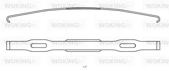 WOKING ACA853100 Комплектуючі, колодки дискового гальма