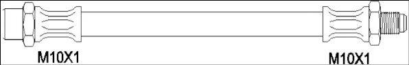 WOKING G190095 Гальмівний шланг