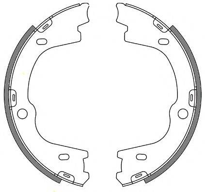 WOKING Z467300 Комплект гальмівних колодок, стоянкова гальмівна система