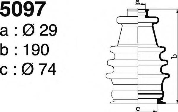 DEPA 5097 Комплект пильника, приводний вал