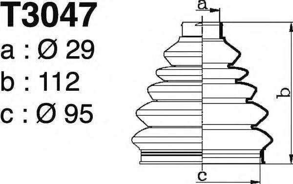 DEPA T3047 Комплект пильника, приводний вал