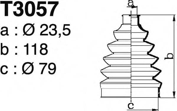 DEPA T3057 Комплект пильника, приводний вал