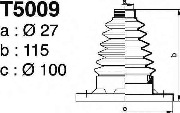 DEPA T5009 Комплект пильника, приводний вал