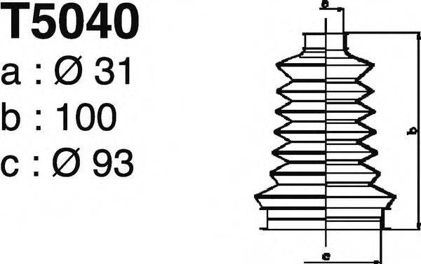 DEPA T5040 Комплект пильника, приводний вал