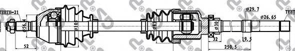 GSP 245036 Приводний вал