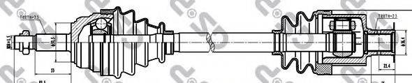 GSP 250007 Приводний вал