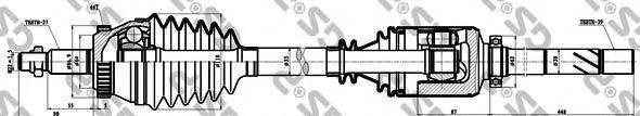 GSP 250272 Приводний вал