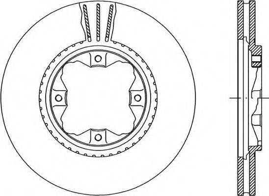 OPEN PARTS BDR122020 гальмівний диск