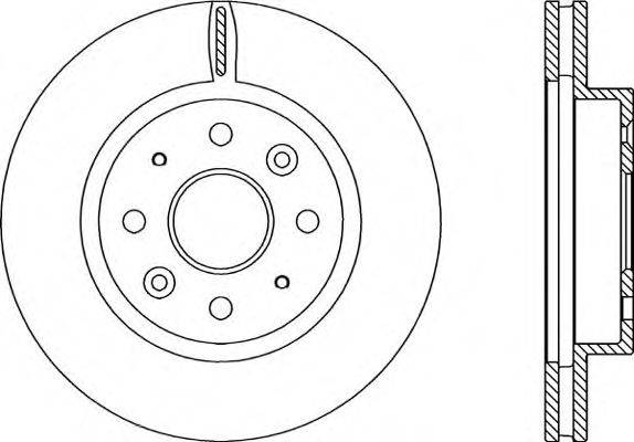 OPEN PARTS BDR221020 гальмівний диск