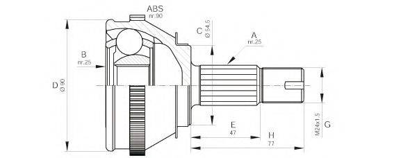 OPEN PARTS CVJ509310 Шарнірний комплект, приводний вал