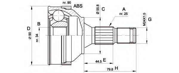 OPEN PARTS CVJ513810 Шарнірний комплект, приводний вал